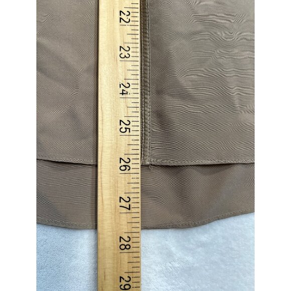 BCBGMaxAzria‎ Blouse Womens XS Mocha Brown Silk 3/4 Sleeves Button-Tab Roll-Up - Picture 7 of 7